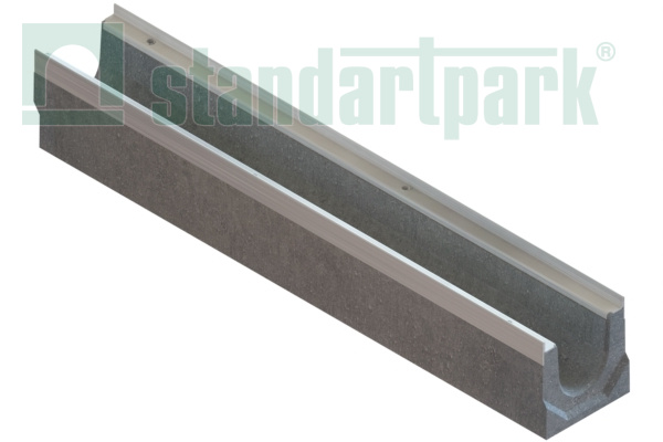 Лотки водоотводные бетонные BetoMax DN100 с внутренним уклоном h210-h230
