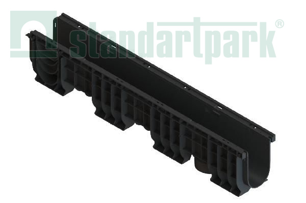 Лоток водоотводный пластиковый PolyMax Basic DN100 h200