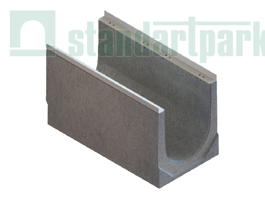 Лотки водоотводные бетонные BetoMax DN400 с внутренним уклоном h335-610 под решетку кл.Е,F
