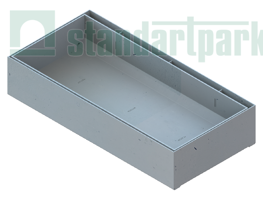 Щелевая насадка Slim Drain ревизионная ТИП 2 L-образная DN200 кл. В125, С250